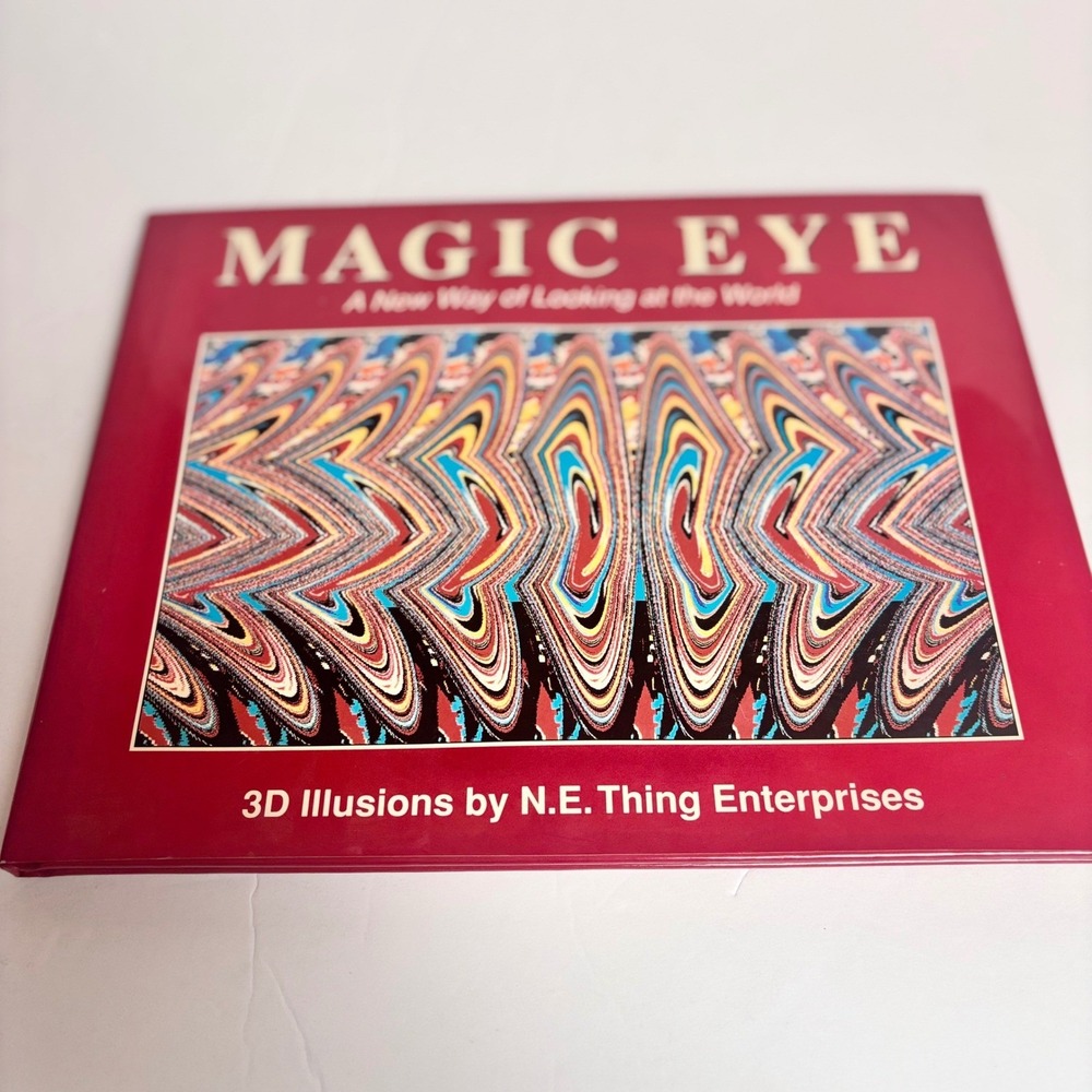 Magic Eye 1 and 2 3D Illusions N.E. Thing Enterprises Hardcover Book 90s‎ Retro